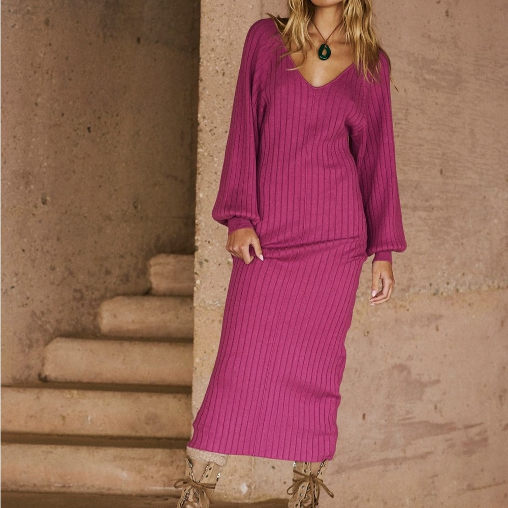 Free People Rosha Midi Sweater Dress